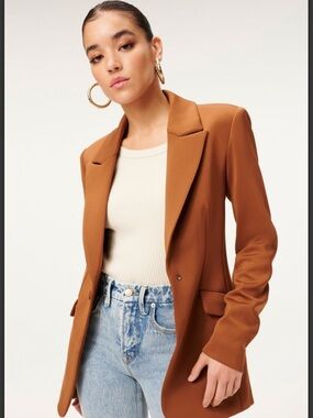 Good American Fitted Scuba Blazer